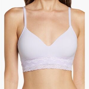 Lace Trim Lavender Bralette